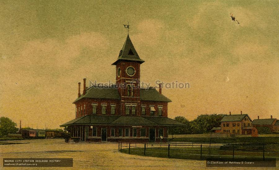 Postcard: Concord Depot, Nashua, N.H.